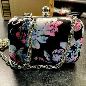 White House Black Market - Floral Printed Hard Case Clutch